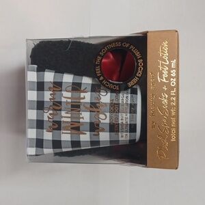 Hot Cocoa Foot Lotion and Plush Spa Socks Set